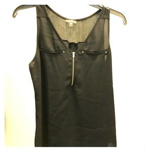 Express Black, good embellished Sleeveless Blouse